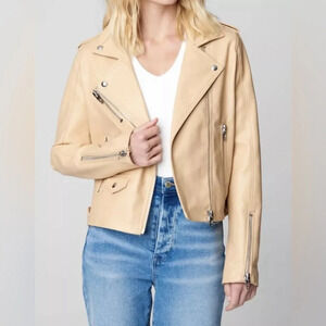 NWT Blank NYC Moto Semi-Fit Jacket In Head To Toe Tan XS